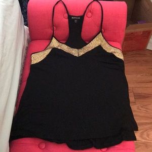 Sexy black and gold racerback tank!